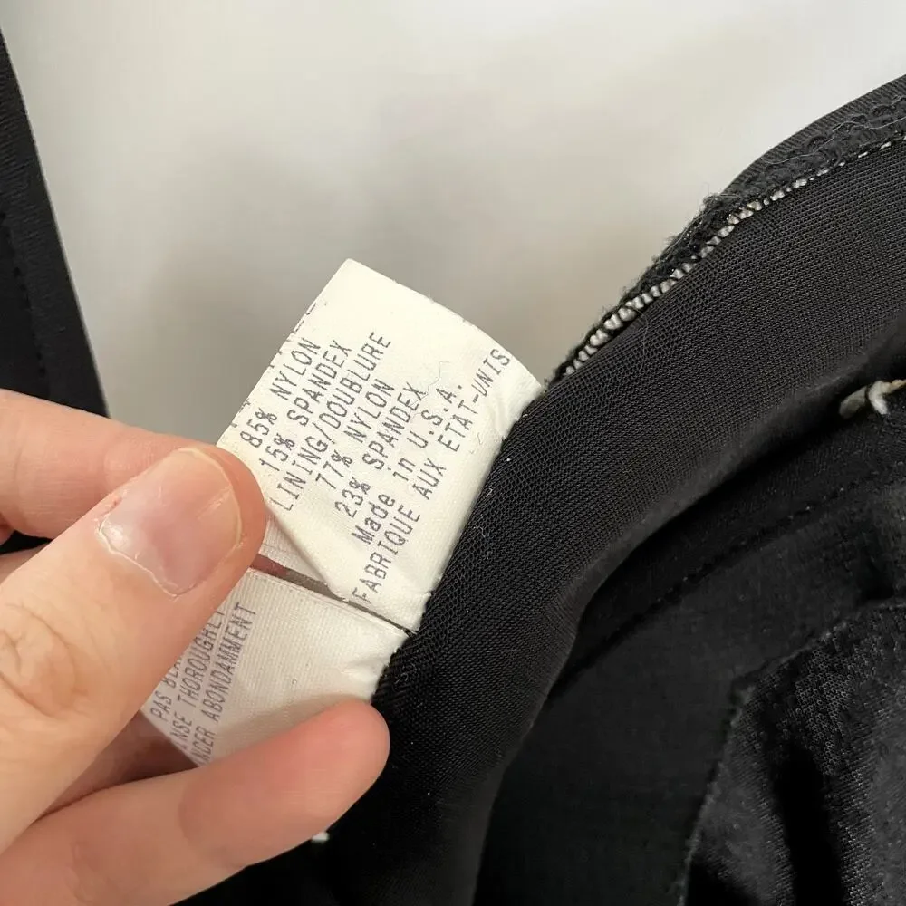 Eddie Bauer slim‎ suit black one piece racerback adjustible women's size 14 tall